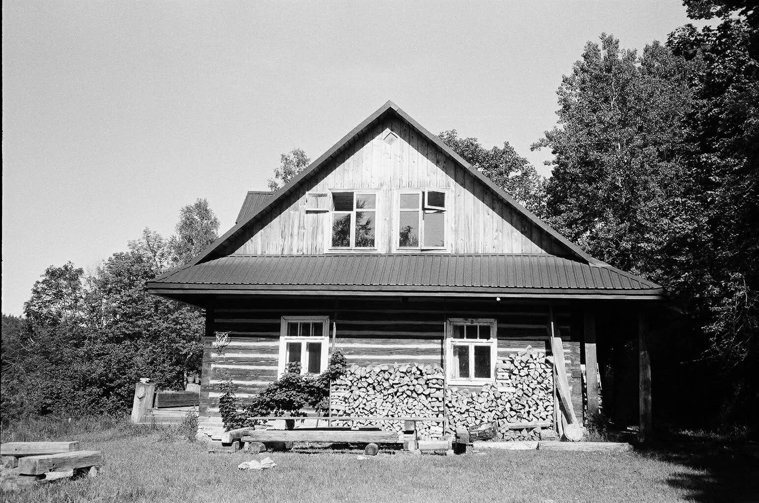 Widok na dom Nowica Łan w Beskidzie Niskim